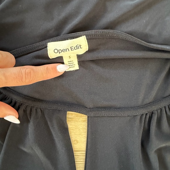 Open Edit Black Halter Body Suit NWT - Picture 3 of 3